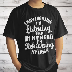 T-shirt J'ai peut-être l'air d'écouter, mais dans ma tête