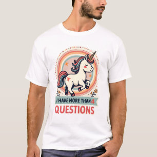 T-shirt J'ai plus de 4 questions Vintage Licorne Rétro