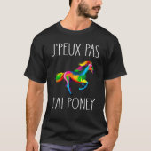 T-shirt Jai Poney J'peux pas J'ai Poney Costume Femme Humo (Devant)