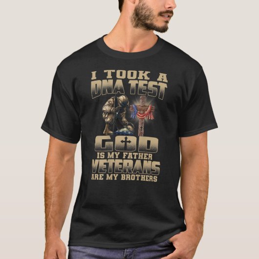 T-shirt J'Ai Pris Un Test D'ADN Dieu Est Mon Père Anciens (Devant)