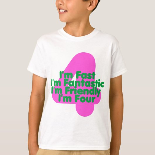 T-shirt J'ai quatre ans (Devant)