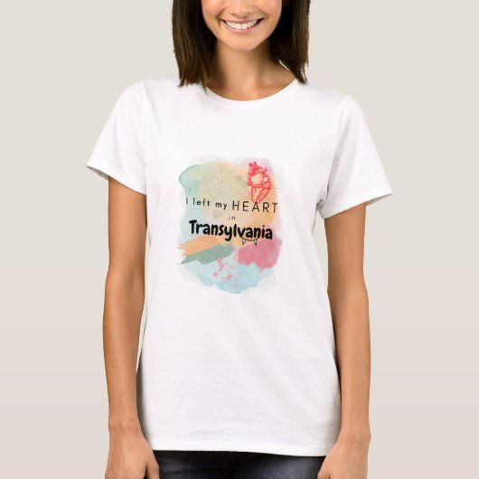 T-shirt J'ai quitté mon coeur en Transylvanie (Devant)