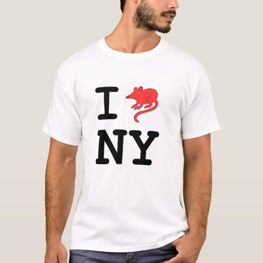 T-SHIRT J'AI RAT NEW YORK (Devant)