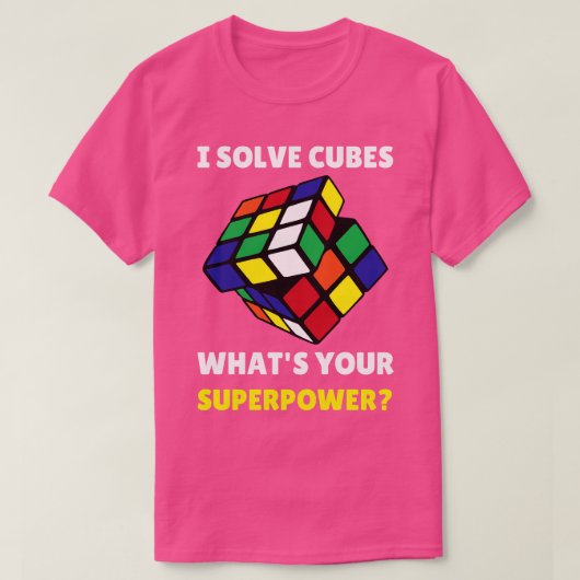 T-shirt J'Ai Résolu Cubes Superpower Funny Speed Cubing (Design devant)