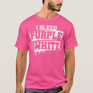 T-shirt J'ai saigné violet blanc Jeu Groupe école Footbal