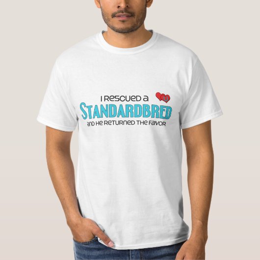 T-shirt J'ai secouru un Standardbred (le cheval masculin) (Devant)