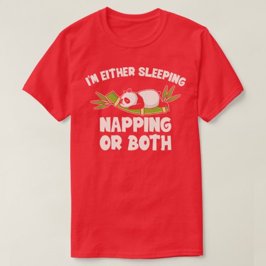 T-shirt J'Ai Soit Dormi Nappant Lazy Panda Bear (Design devant)