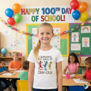 T-shirt J'ai survécu 100 jours avec la prof folle drôle