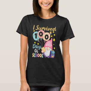 T-shirt J'ai survécu 100 jours de filles de l'école Enseig