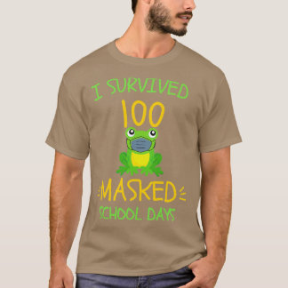 T-shirt J'ai survécu 100 jours scolaires masqués amoureux 