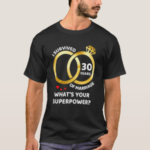 T-shirt J'Ai Survécu 24 Ans De Mariage 24ème Mariage Anniv
