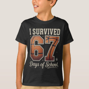 T-shirt J'ai survécu 67 jours d'école avec un professeur d