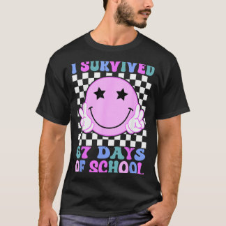 T-shirt J'ai survécu 67 jours d'école drôle 67 mème élèves