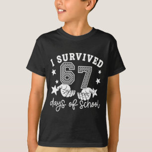 T-shirt J'ai survécu 67 jours d'école drôle 67 professeurs