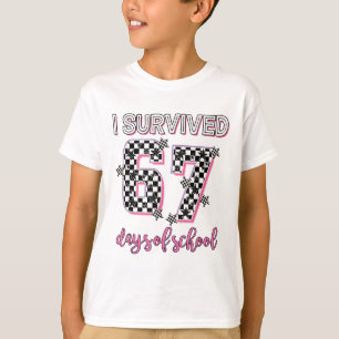 T-shirt J'ai survécu 67 jours d'école enseignants élèves 6