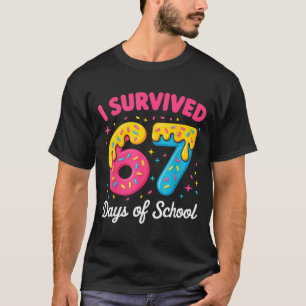 T-shirt J'ai survécu 67 jours d'école Mème drôle Professeu