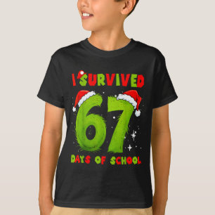T-shirt J'ai survécu 67 jours d'école Mème drôle Professeu