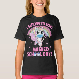 T-shirt J'Ai Survécu À 100 Journées Scolaires Masquées