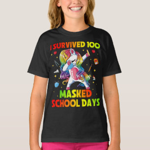 T-shirt J'Ai Survécu À 100 Journées Scolaires Masquées