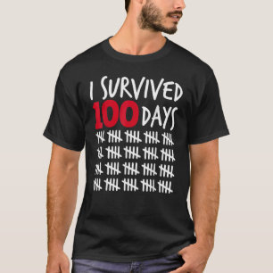 T-shirt J'Ai Survécu À 100 Jours De Joyeux 100E Jour D'Éco