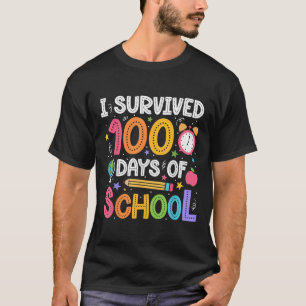 T-shirt J'Ai Survécu À 100 Jours D'Enseignants Étudiants 1