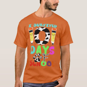 T-shirt J'Ai Survécu À 101 Jours D'Étudiants Drôle De L'Éc