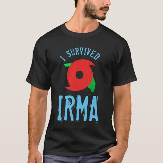 T-shirt J'ai survécu à Irma (Devant)