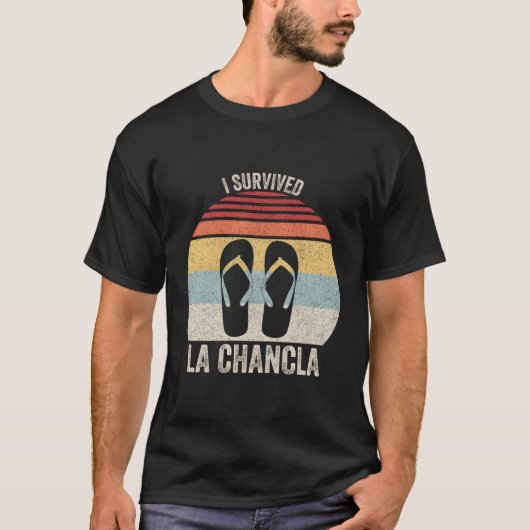 T-shirt J'ai survécu à La Chancla Humour mexicain (Devant)