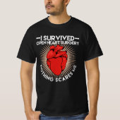 T-shirt J'Ai Survécu À La Chirurgie Du Coeur Ouvert Rien N (Devant)