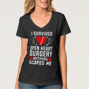 T-shirt J'Ai Survécu À La Chirurgie Du Coeur Ouvert Rien N