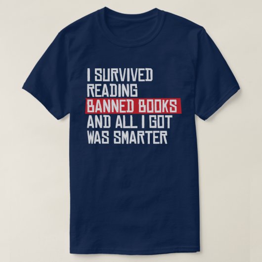 T-shirt J'ai survécu à la lecture de livres interdits (Design devant)