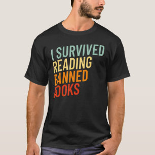 T-shirt J'Ai Survécu À La Lecture Interdit Livres Rétro In