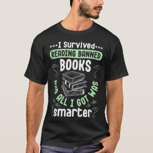 T-shirt J'Ai Survécu À La Lecture Interdite Livre Livres E