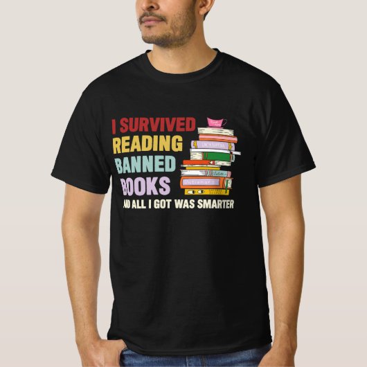 T-shirt J'Ai Survécu À La Lecture Interdite Livres Livre L (Devant)
