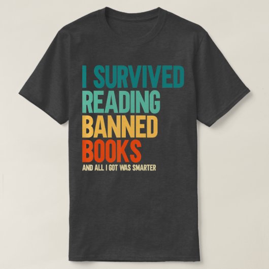 T-shirt J'Ai Survécu À La Lecture Interdite Livres Livre L (Design devant)