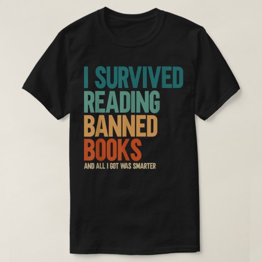 T-shirt J'Ai Survécu À La Lecture Interdite Livres Livre L (Design devant)
