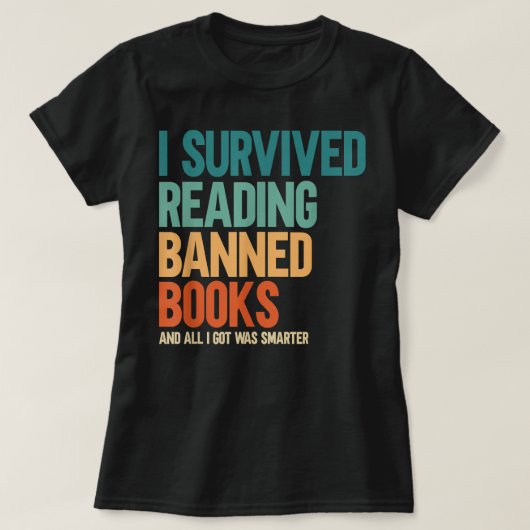 T-shirt J'Ai Survécu À La Lecture Interdite Livres Livre L (Design devant)