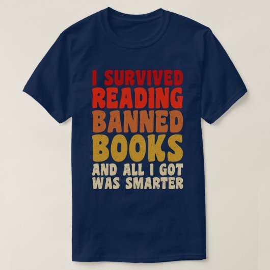 T-shirt J'Ai Survécu À La Lecture Interdits Livres Drôle C (Design devant)
