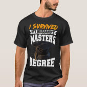 T-shirt J'ai survécu à la maîtrise de mon mari Diplôme Gra (Devant)