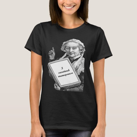 T-shirt J'Ai Survécu À La Ménopause Flammes Chaudes Humori (Devant)