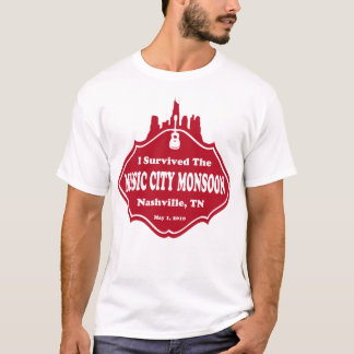 T-shirt J'ai survécu à la mousson de ville de musique