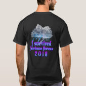 T-shirt J'ai survécu à la pluie de l'ouragan Florence (Dos)