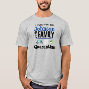 T-shirt J'ai survécu à la quarantaine de Coronavirus, fa