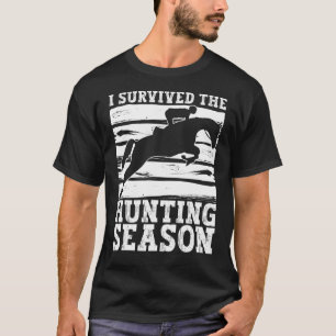 T-shirt J'Ai Survécu À La Saison De Chasse Horse Racing Ju