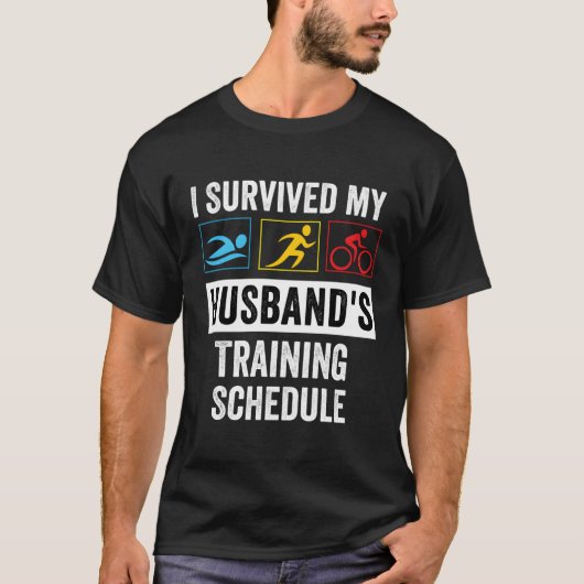 T-shirt J'Ai Survécu À La Triathle Du Programme De Formati (Devant)
