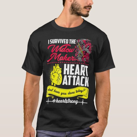 T-shirt J'Ai Survécu À L'Attaque Cardiaque De La Veuve (Devant)
