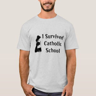 T-shirt J'ai survécu à l'école catholique et à la dipl
