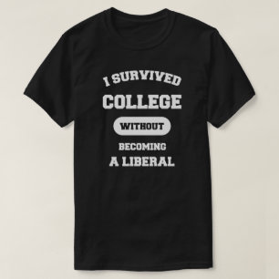 T-shirt J'Ai Survécu À L'École Sans Devenir Libéral