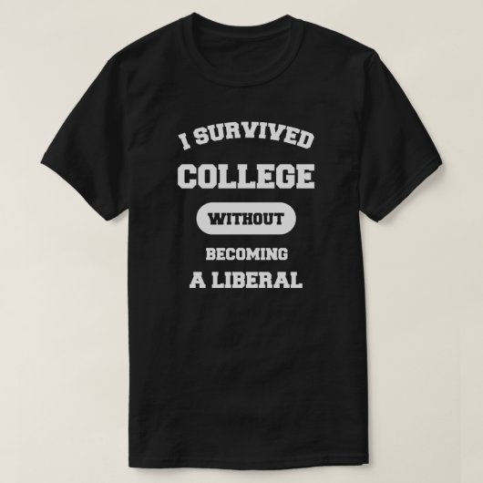 T-shirt J'Ai Survécu À L'École Sans Devenir Libéral (Design devant)