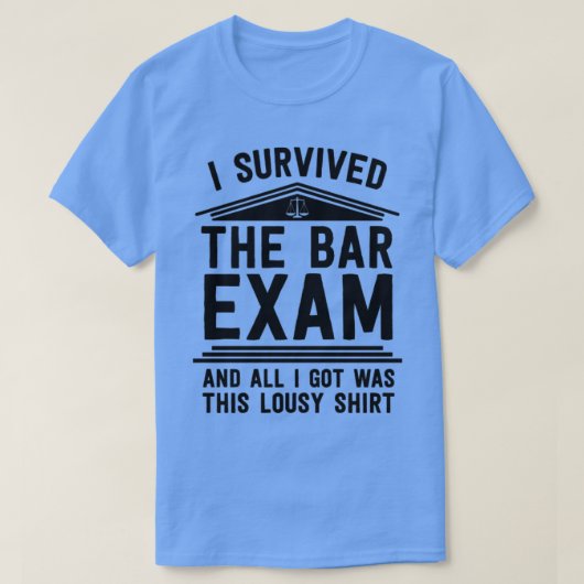 T-shirt J'Ai Survécu À L'Examen De Droit De L'École De Dro (Design devant)